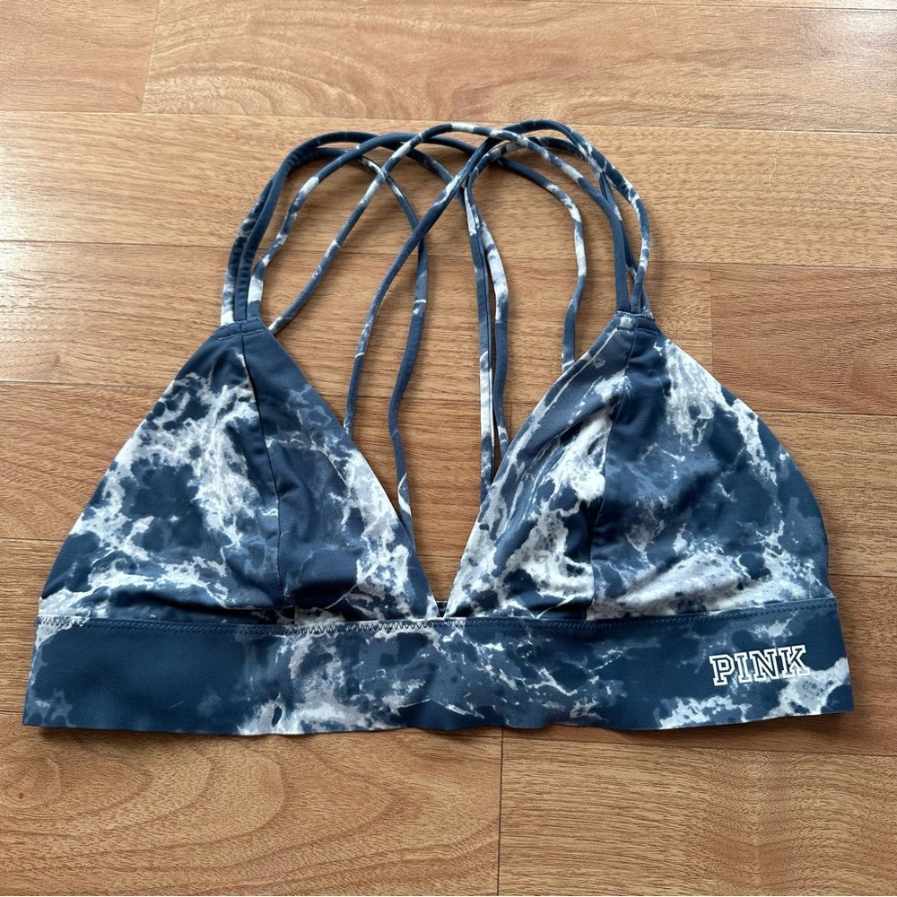 PINK Gray Marbled Bralette